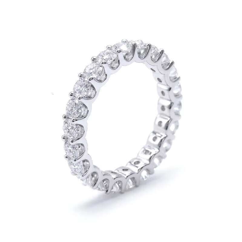 10k 14k Real Golds 3mm Eternity Band Ring Vvs Moissanite Wedding Ring