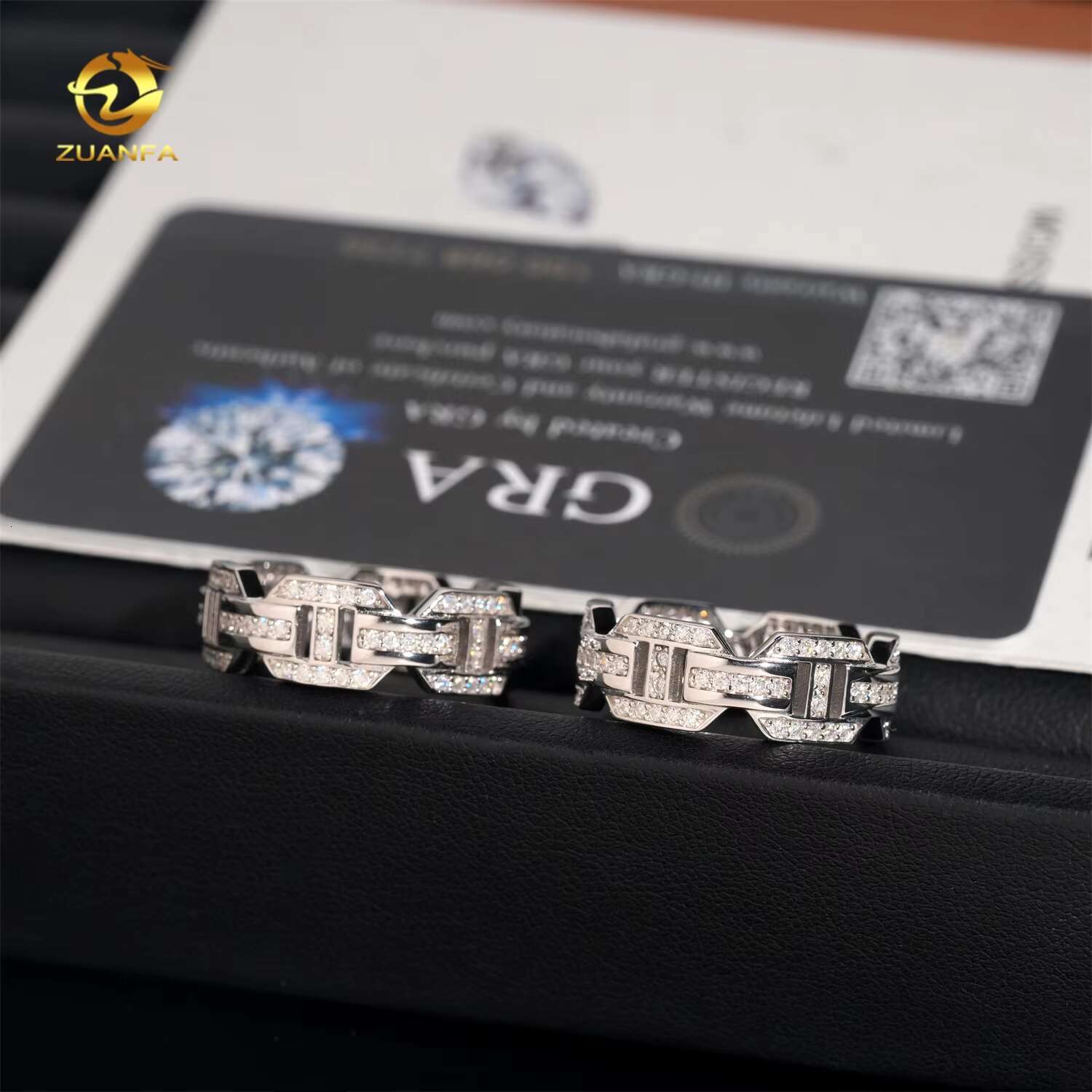 Custom Made 925 Sterling Silver Pass Diamond Tester Iced Out Eternity Moissanite Hip Hop Ring