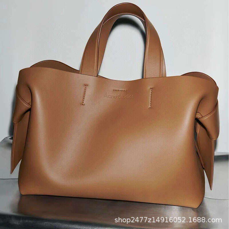 Tote Bag Swedish Niche Bow Tote New Simple And Fashionable Leather Casual Commuting Shoulder Crossbody Bag For Women KQ