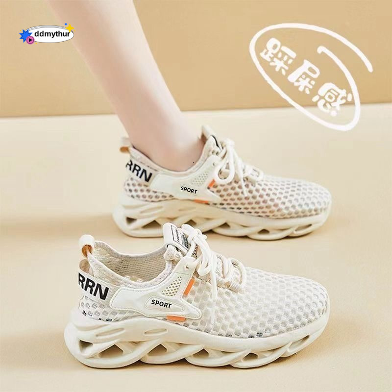 Summer breathable with one foot, comfortable and odor proof shoes, ultra soft sole casual women's mesh shoes ddmythur