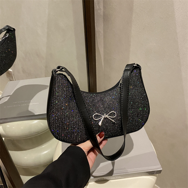 Casual Bow Decoration Women's 2025 Spring/summer New French New Free Delivery Luxury Bag Designer Bag Fashion Texture Style Armpit Shoulder Bag