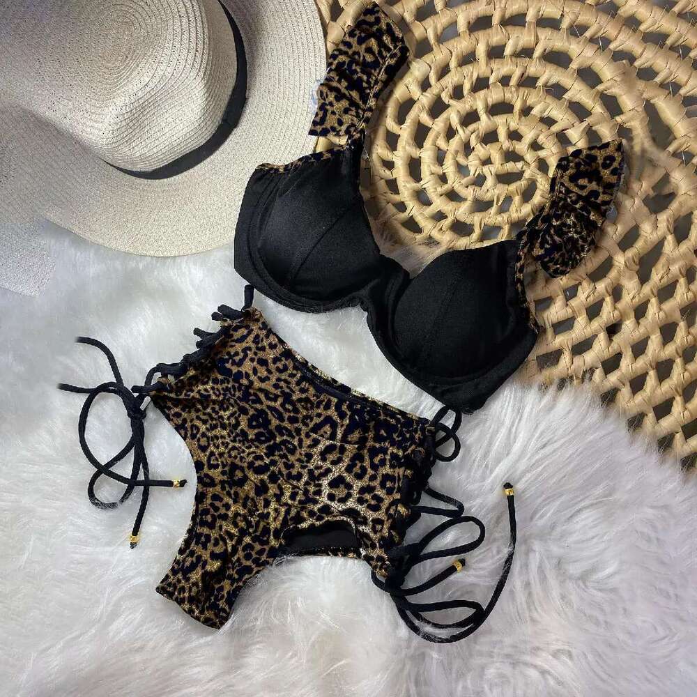 Sexy Waist Swimsuit Brazilan Bikini Set Swimwear for Women High Leg Push Up Two Piece Bathing Suits Summer Female