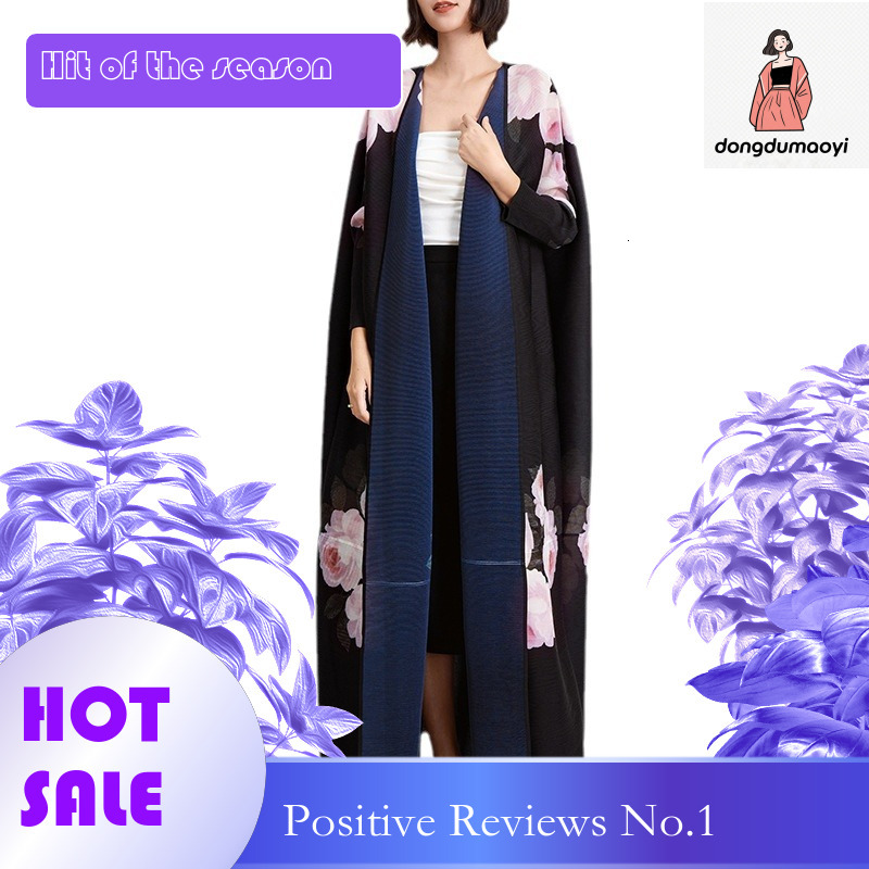 dongdumaoyi Dubai printed women s pleated cardigan robe dress Pakistan Indonesia loose cloak style clothing