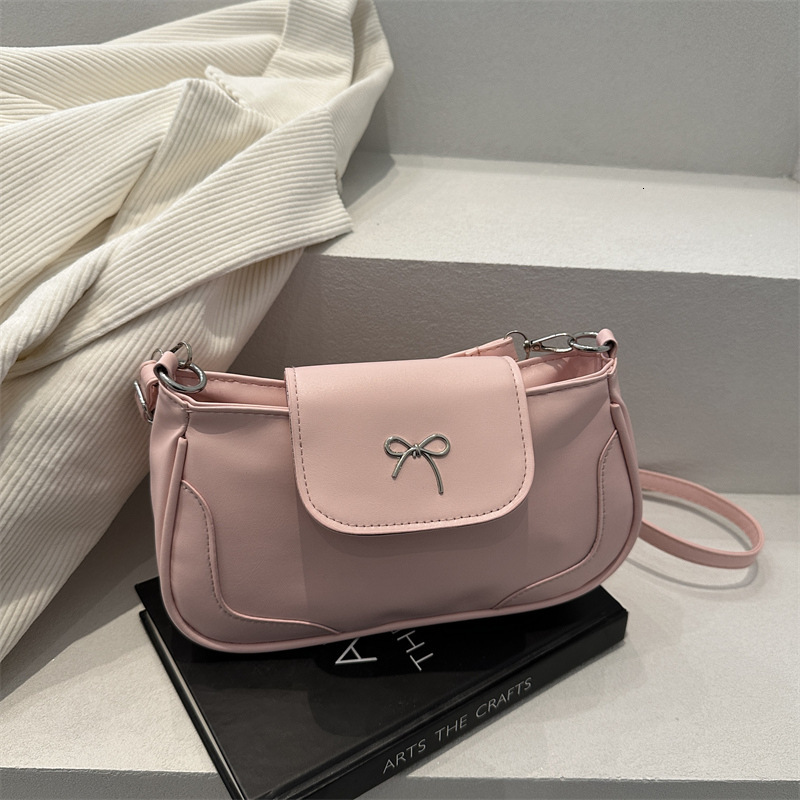 Bow Underarm Women's New 2025 Fashionable New Free Delivery Designer Bag Texture Luxury Bag Casual Shoulder Bag Crossbody Small Square Bag