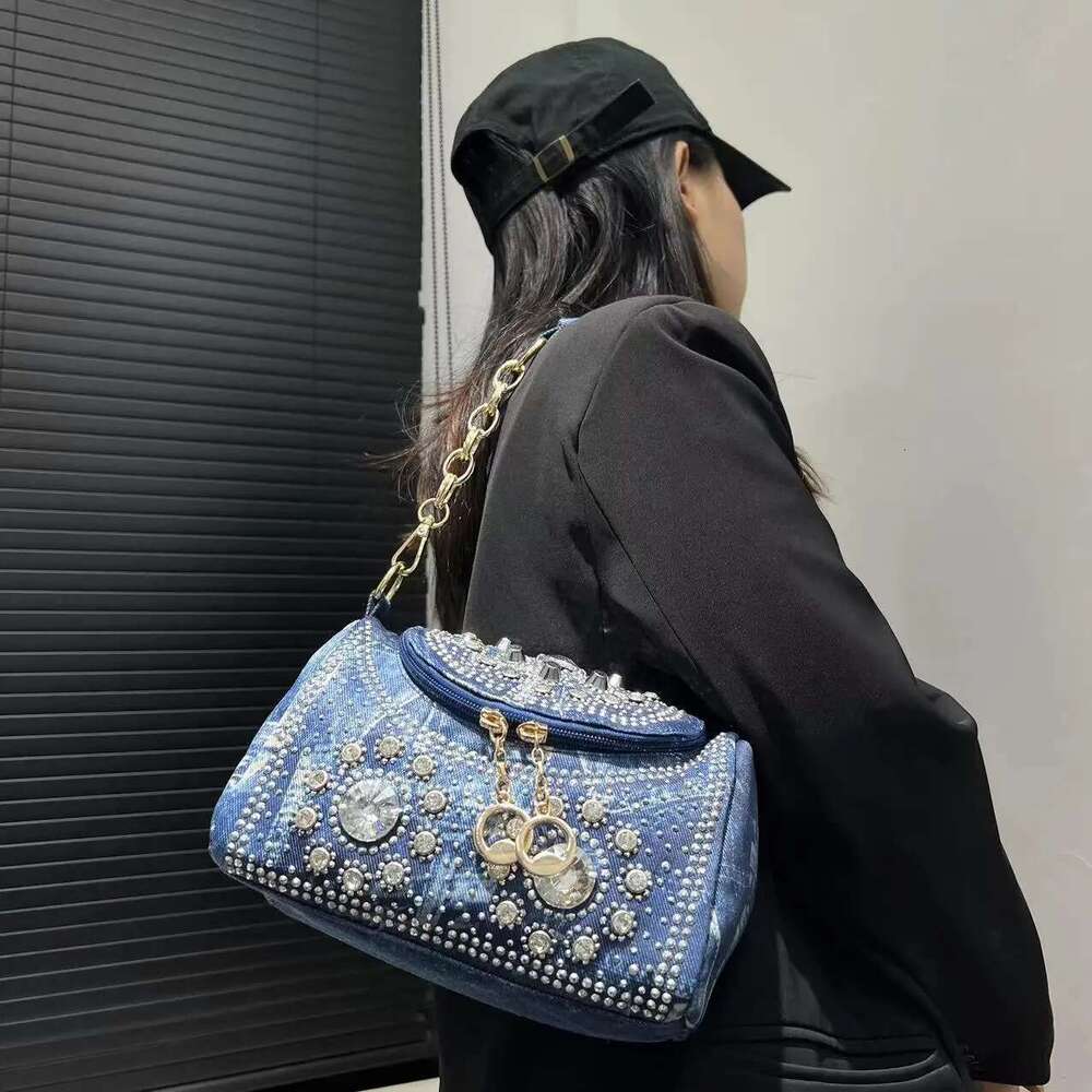 Fashion Elegant Women's Handbag Mini Flap Dia Denim Shoulder Bag