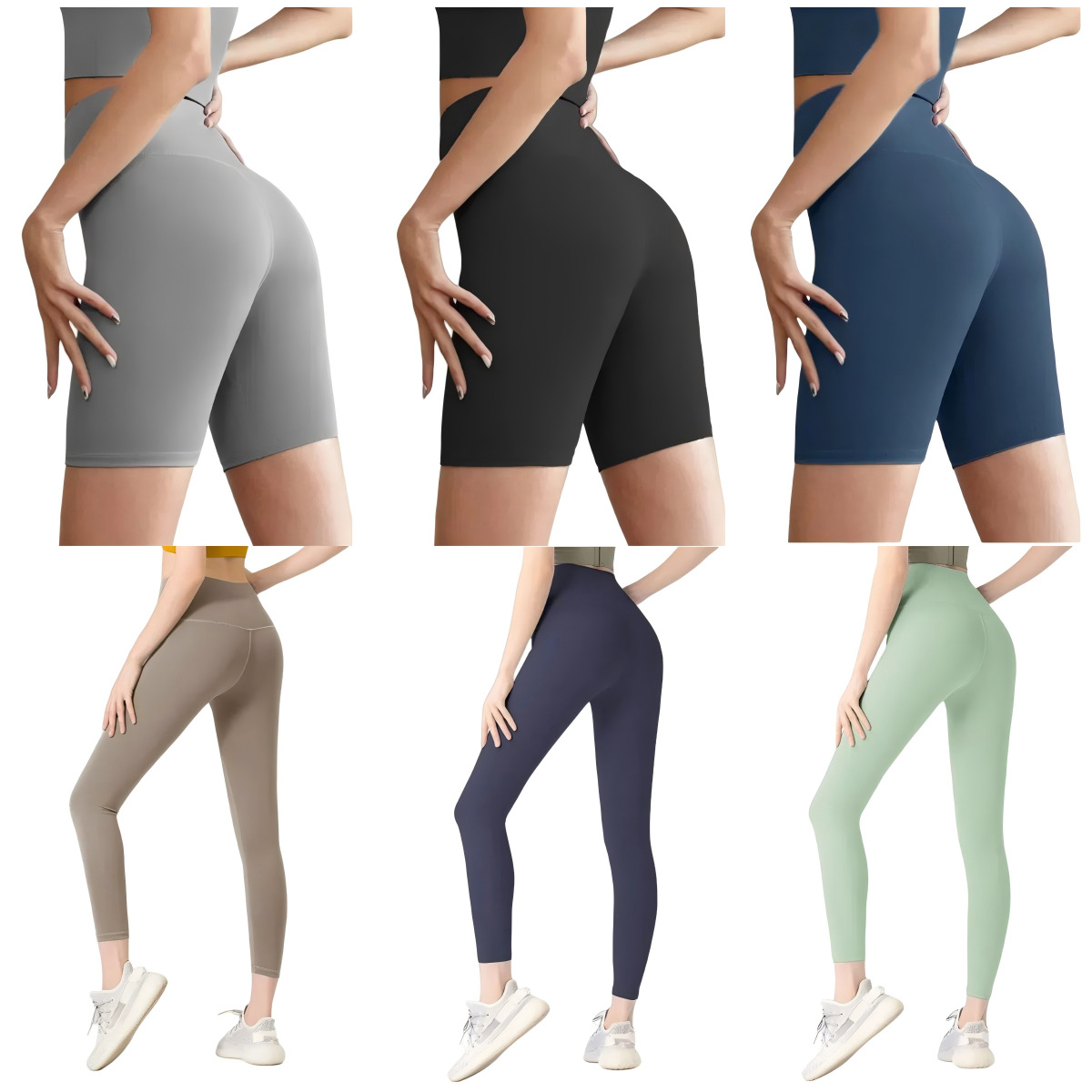 2025 Yoga leggings Women Shorts Cropped Outfits Lady Sports Ladies Pants Exercise Fiess Wear Girls Running Leggings gym slim fit align pants