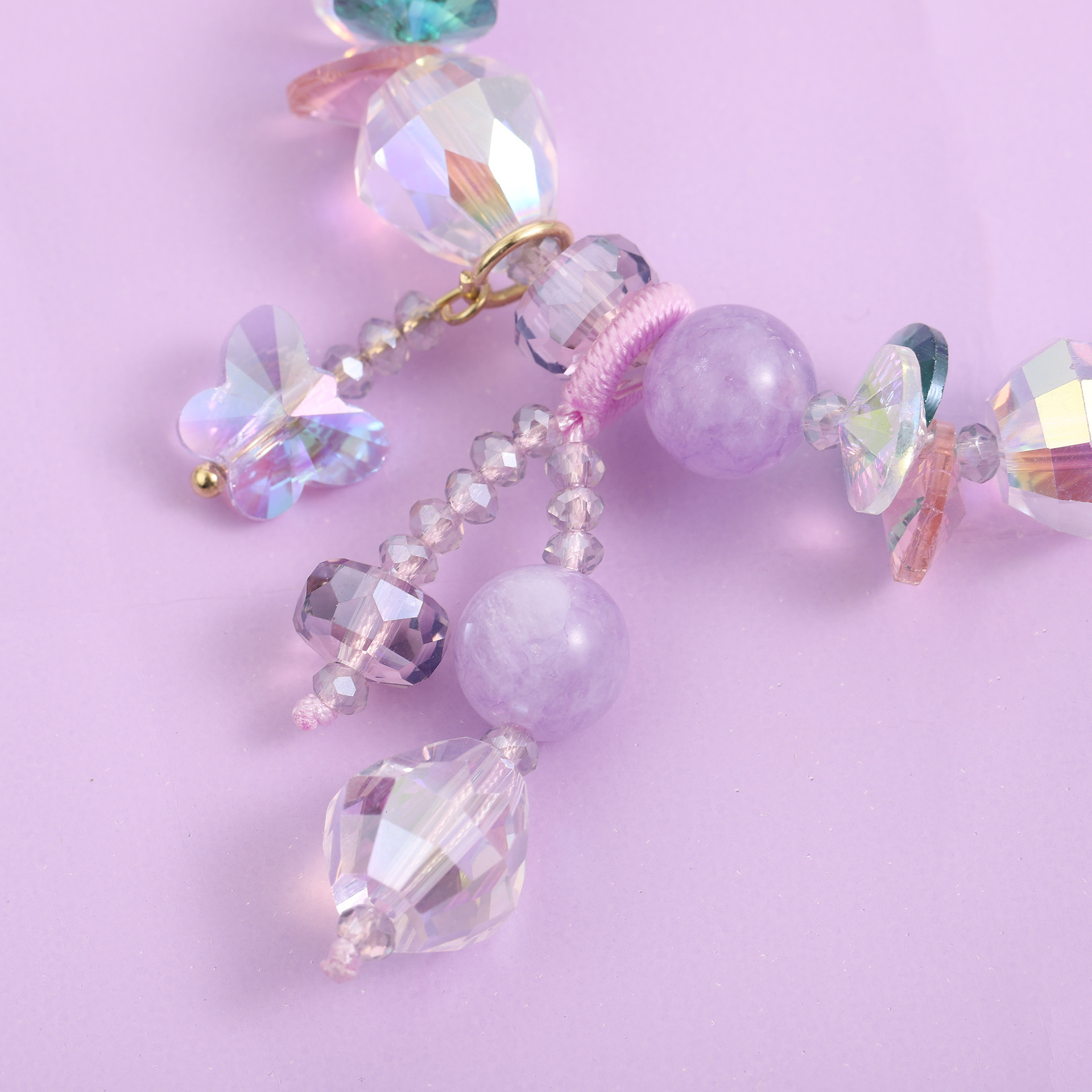 New Color Crystal Bracelet Beaded Stone Elastic for Women's Countryside Style Exquisite Simple Handstring Fashion Jewelry