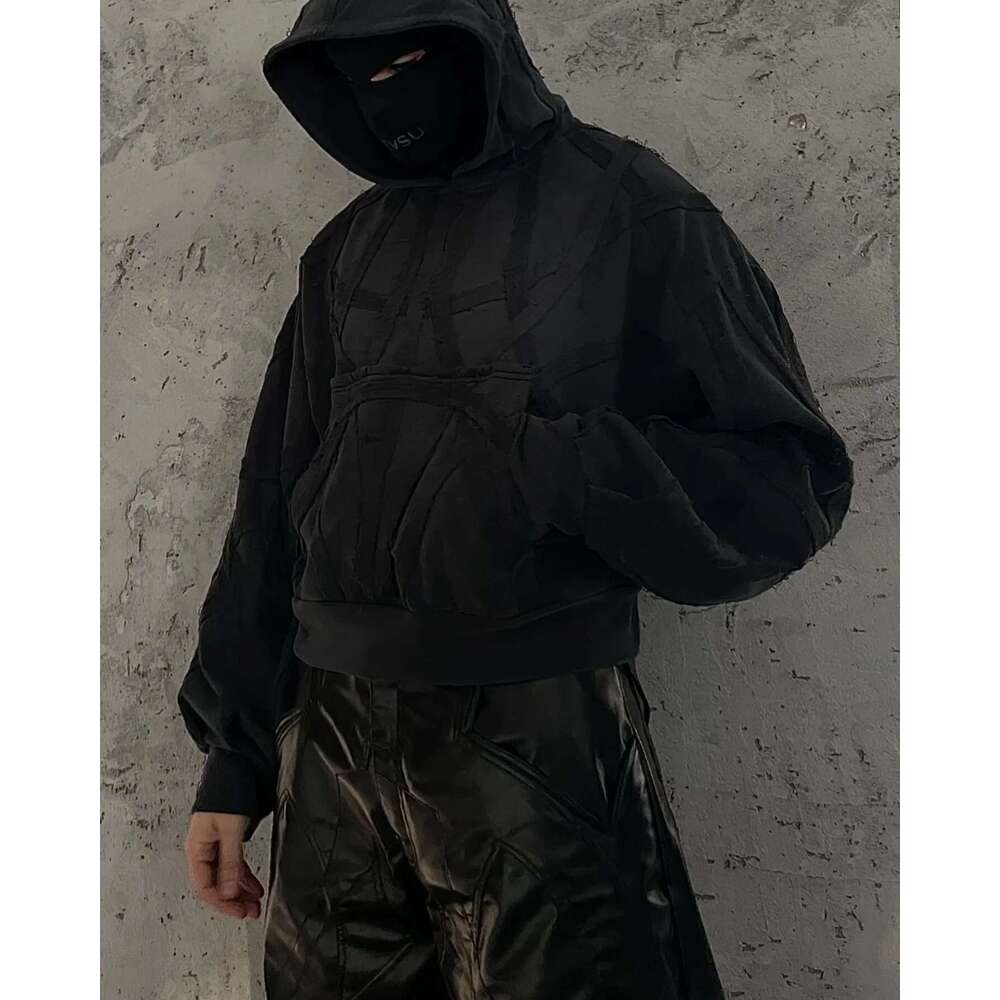Streetwear Hoodies Mens And Womens Y2k Clothing Haruku Retro Street Patchwork Oversized Hoodie Punk Rock Pullover Long Sleeve Designer