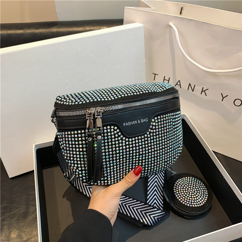 Free Delivery Designer Bag Personalized Fashionable Minimalist Internet Celebrity Hot Diamond Fashionable Single Shoulder Crossbody 2025 Early Autumn 