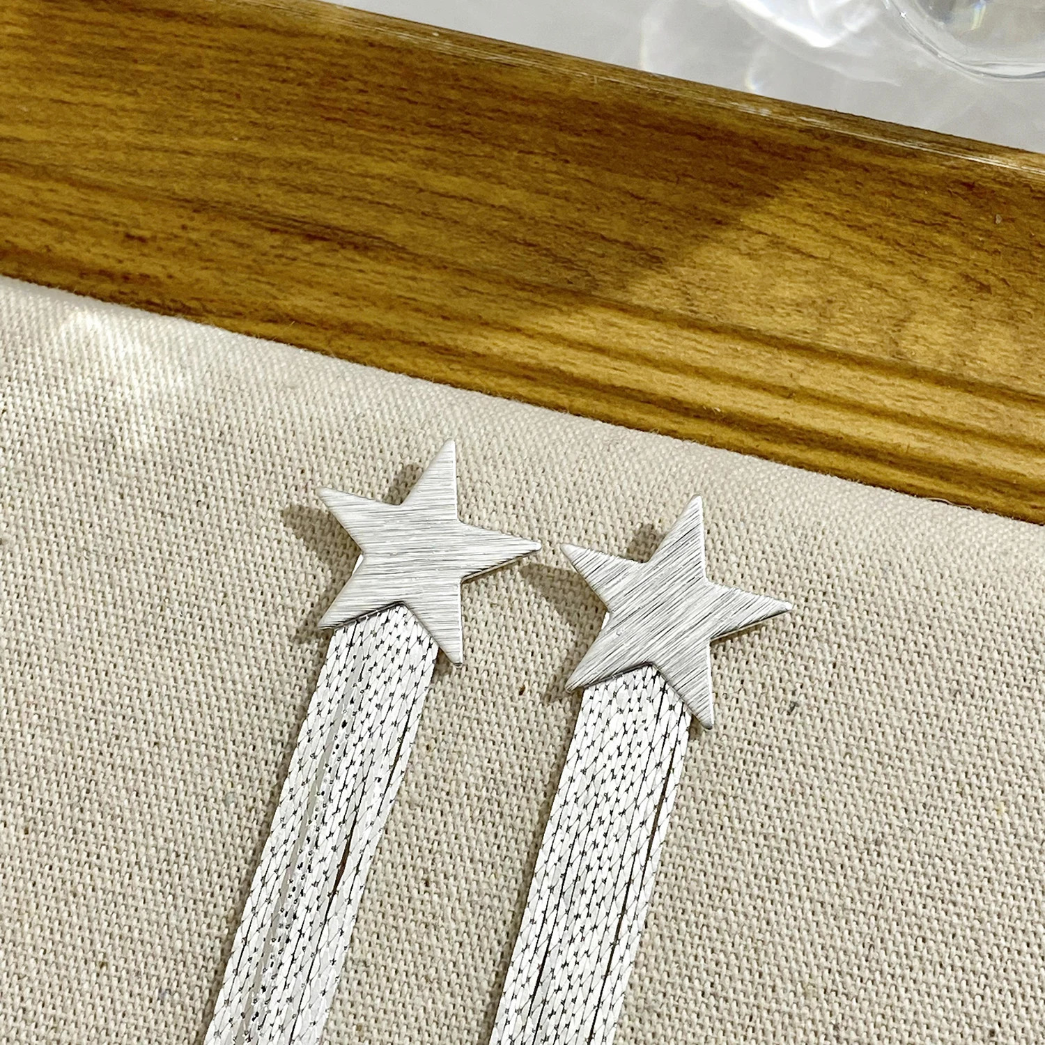 Greatera Trendy Gold Silver Plated Metal Star Tassel Earrings for Women Long Thread Copper Alloy Drop Earrings Jewelry 250513