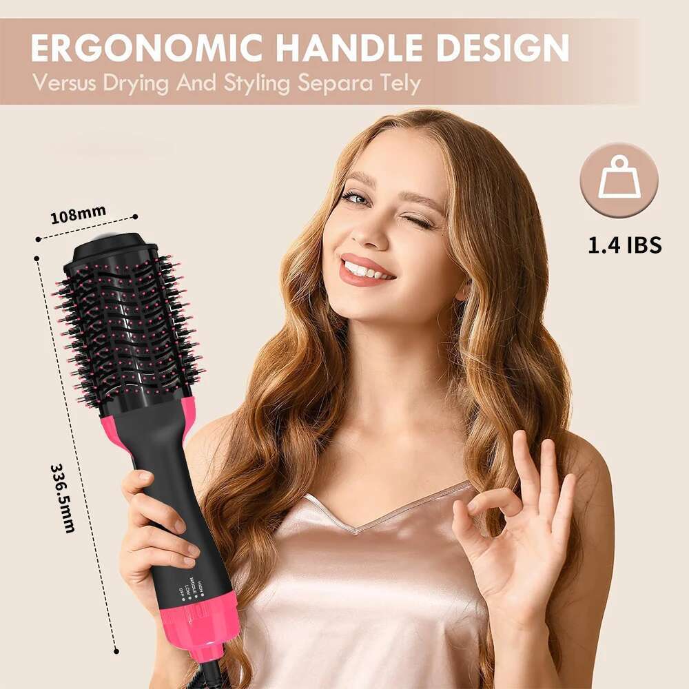 3IN1 Hot Air One-Step Styler and Blow Dryer Brush Professional Heating 1000W Straightener Hair Comb