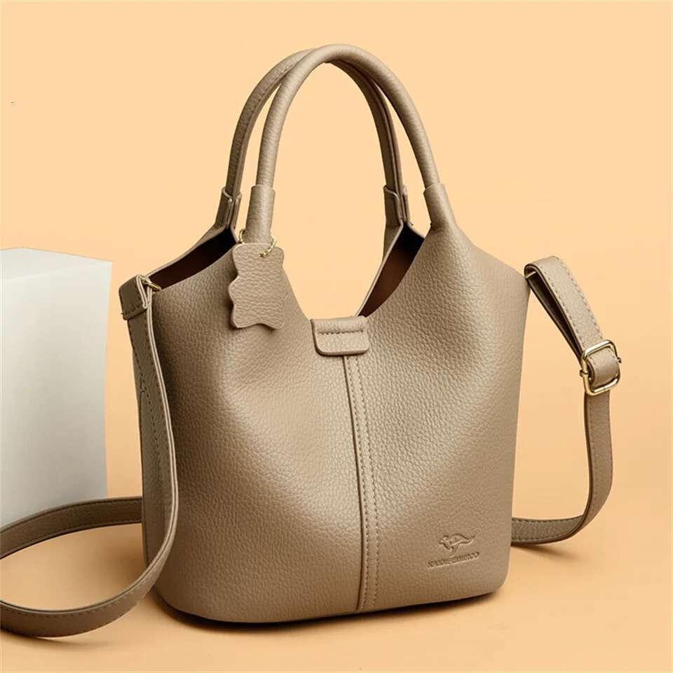 Soft Leather Handbags for Women Vintage Shoulder Bag Designer Ladies Large Capacity Bags Sac A Main