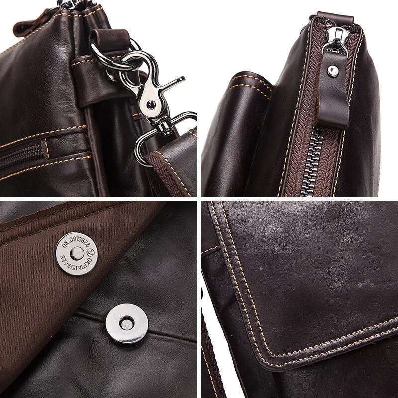 HUMERPAUL Brand Genuine Leather Men's Messenger Bag Business Shoulder Bags For Work High Quality Male Cowhide Handbag Bolso