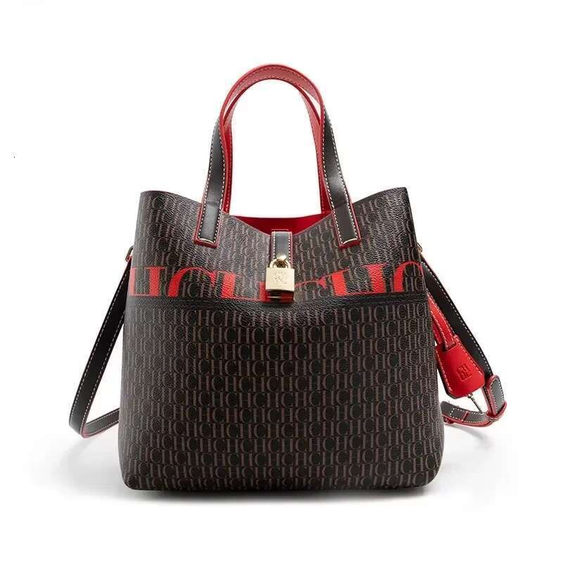 CH Classic Tote Large Capacity Shopping Fashion Design Exquisite Floral Printing Ladies Shoulder Bag