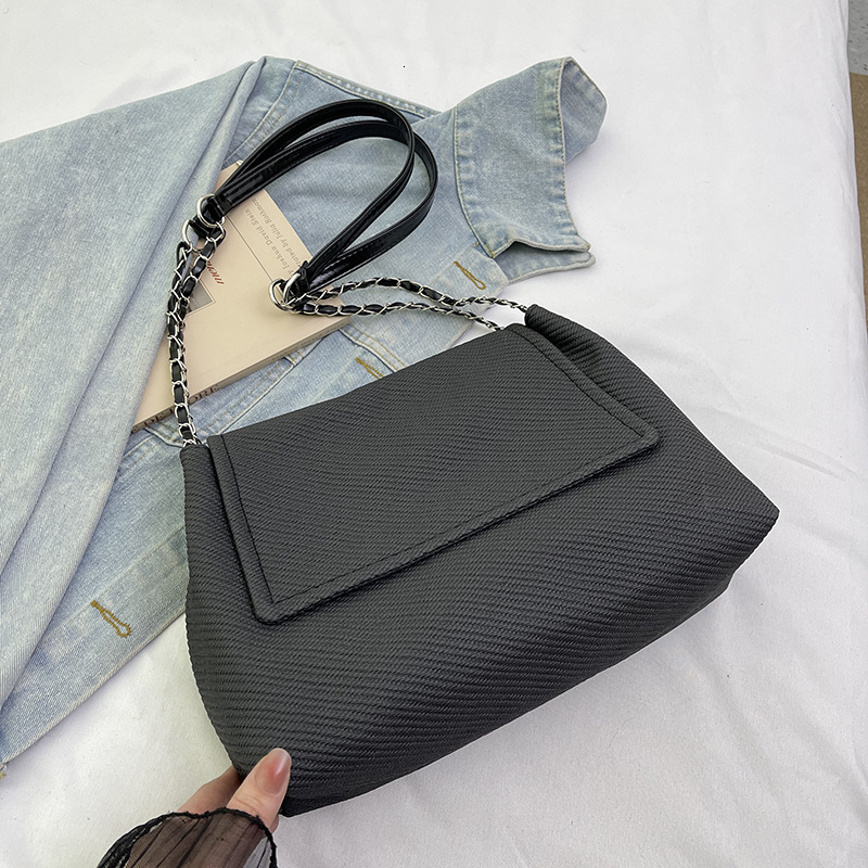 2025 Spring And Summer New High Quality New Free Delivery Designer Bag Texture Chain Tote Luxury Bag For Women Versatile Large Capacity Shoulder Bag W