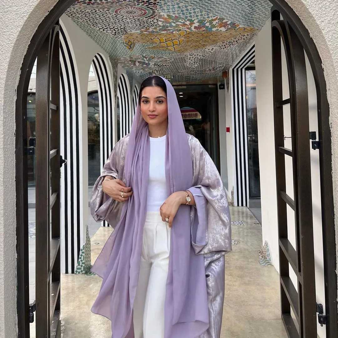 Chic Eid Open Kimono Coat Dubai Luxury Batwing Abaya Modest Dresses Muslim for Women Islam Clothing Ka Robe Femme Musulmane X250514