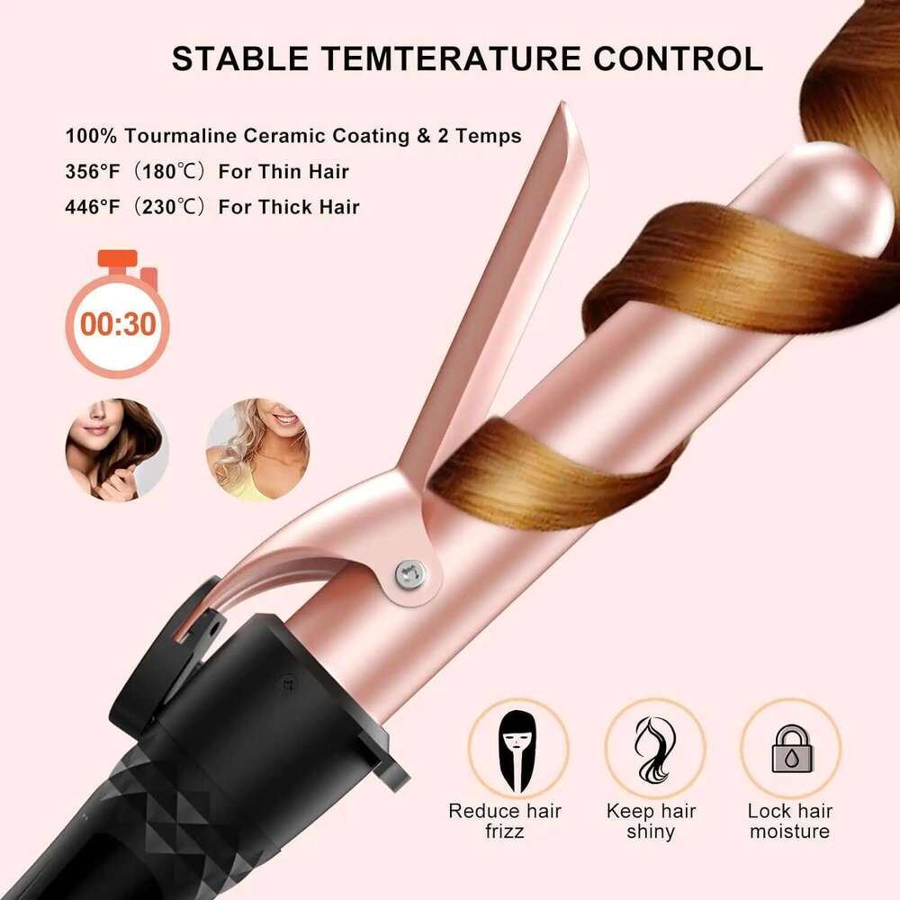Customizable Electric Tools Professional Roller Curls Wand Fast Heating Up Curling Iron for All Hair Types