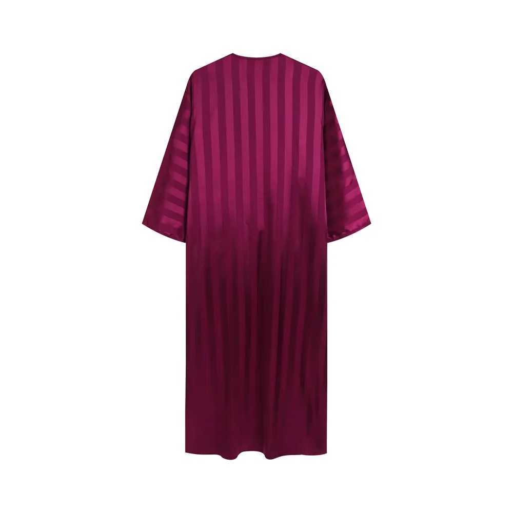 Traditional Muslim mens long robe fashionable elegant unique retro silver robe casual loose mens long robe X250514