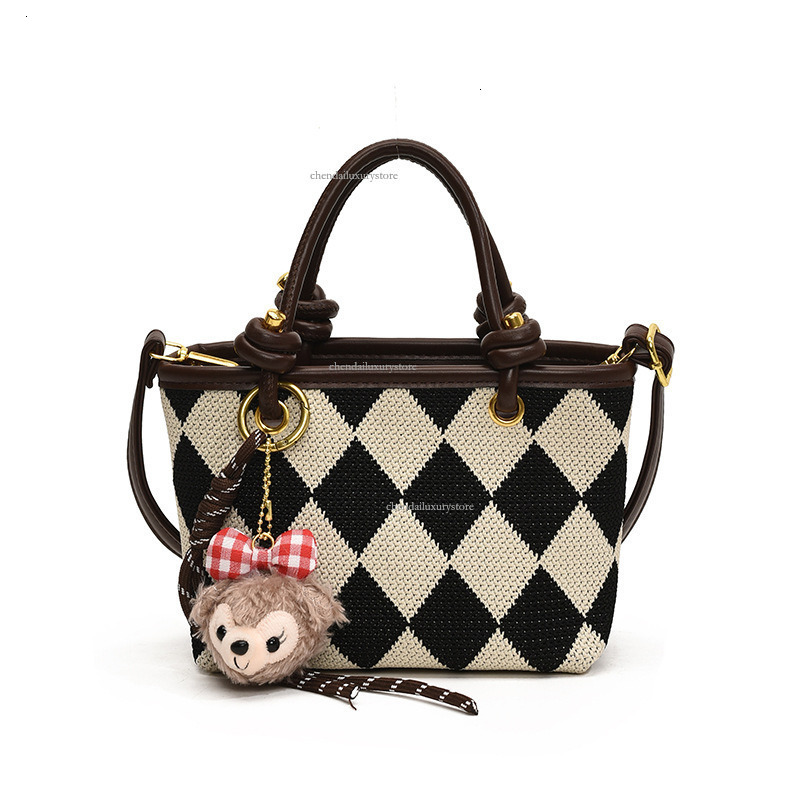 Casual Women's Handbag Free Shipping Designer Bag Lingge Fashionable Color Contrast Crossbody Bag New Cute Single Shoulder Phone Bag Makeup Bag