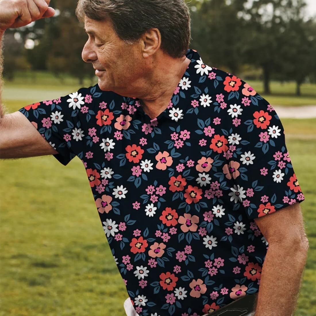 Mens Polo shirt 3D Printed Mens Golf Shirt Moisture Wicking Quick-Dry Performance Polo Shirts for Men Polos shirts tshirt Casual tops summer clothes