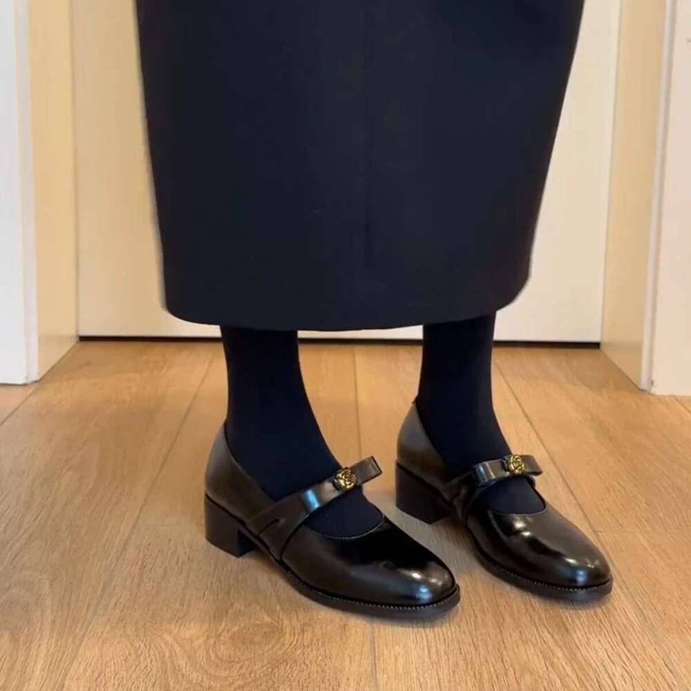 Ballet Flats for Women - Rivet Design Buckle Strap Soft Leather Light and Comfortable 2025 Autumn Collection Ladies Footwear