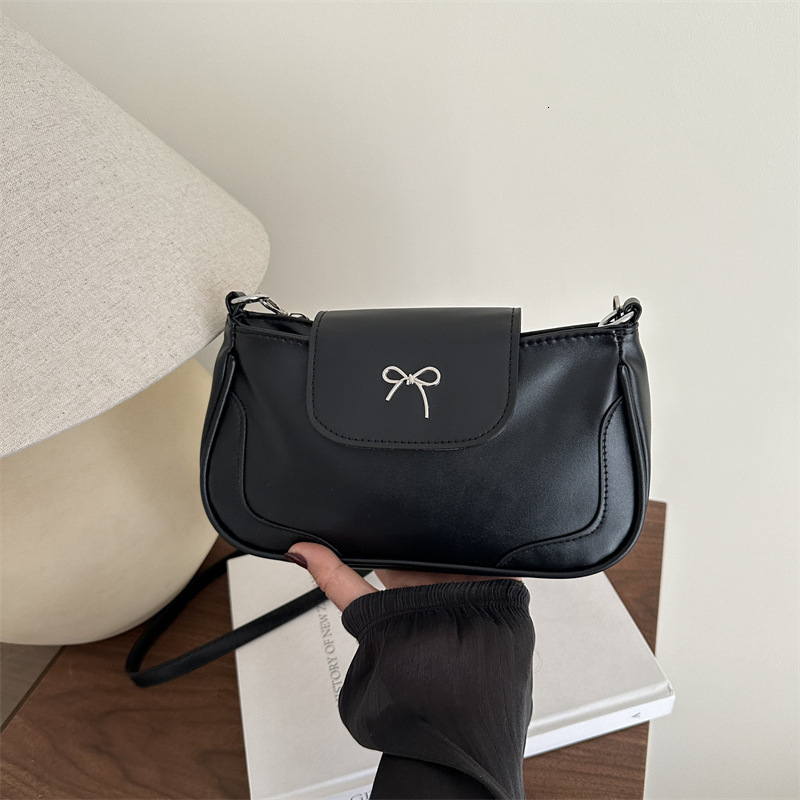 Bow Underarm Women's New 2025 Fashionable New Free Delivery Designer Bag Texture Luxury Bag Casual Shoulder Bag Crossbody Small Square Bag