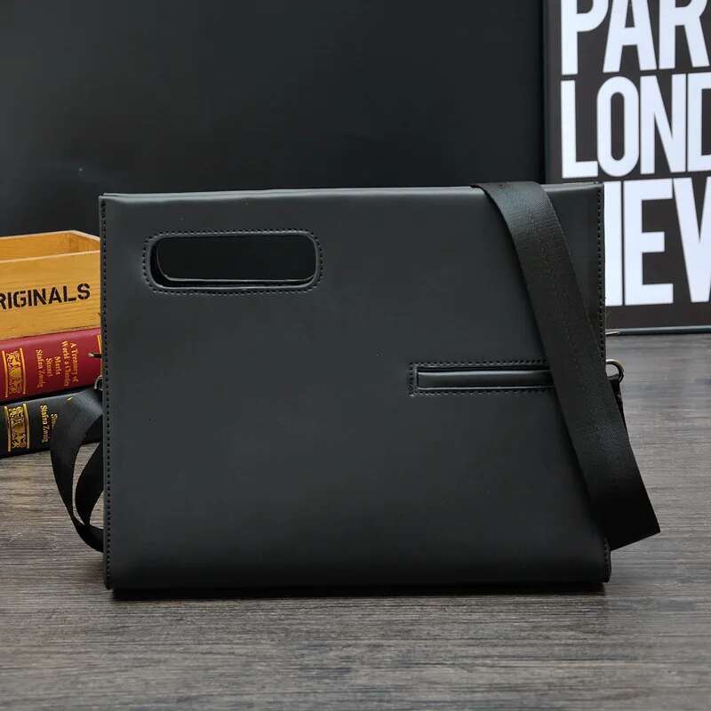 Clutch For Men Crazy Horse Leather Vintage Fashion Business Square Hand Porter Briefcase Designer Shoulder Crossbody Bag