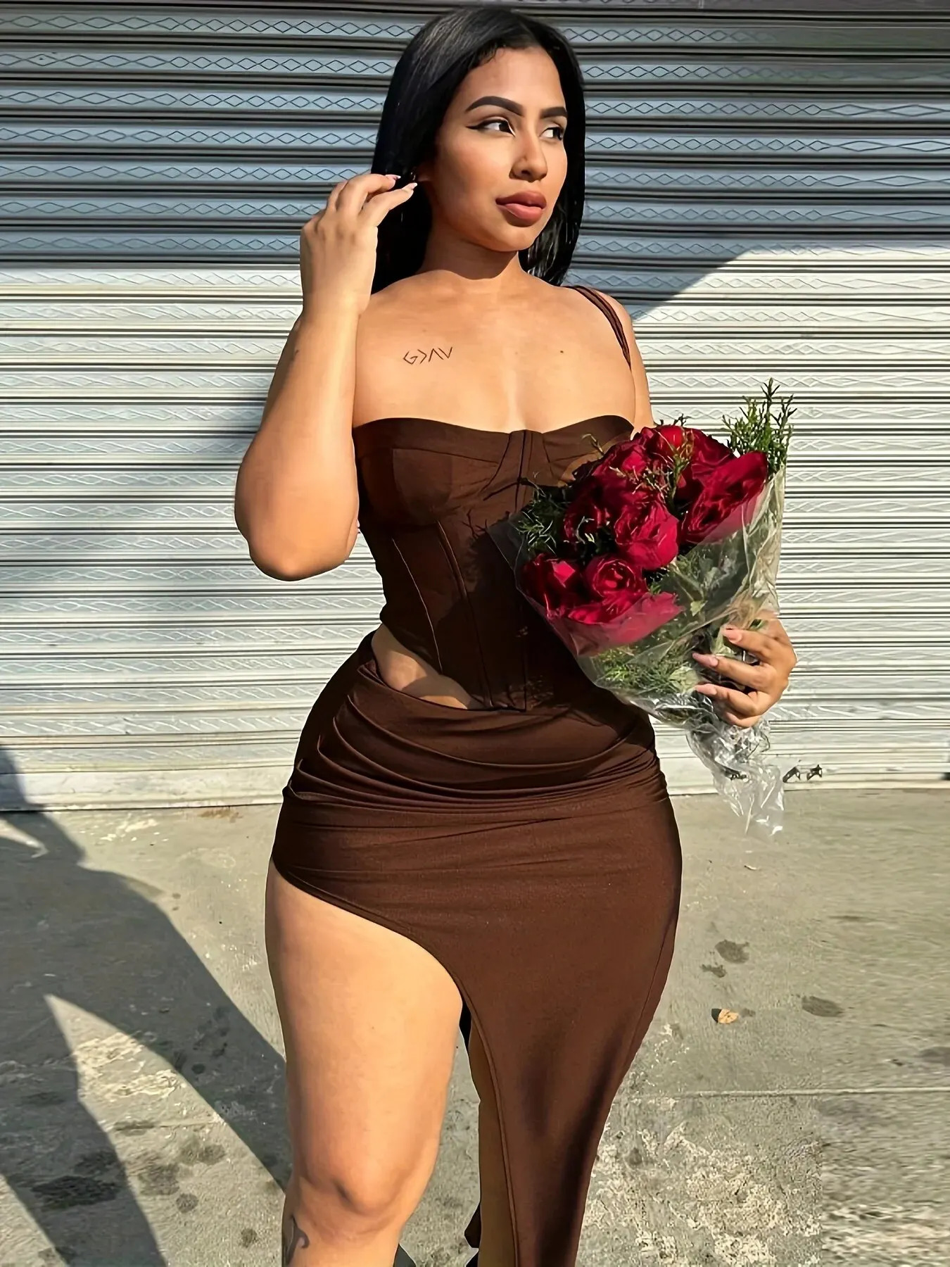 Dulzura Women Sexy Tank Tops Midi Skirt Party Club Streetwear Two Piece Macting Sets Outfits Wholesale Items For Business 250514