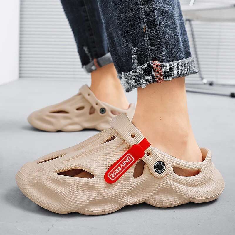 Summer Men Comfortable Platform Outdoor Sandals Beach Slippers Flip ps Male Indoor Home Slides Bathroom Shoes