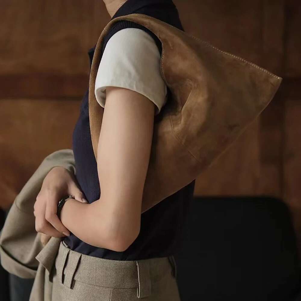 Premium Wool Suede Underarm New Genuine Leather Women's Single Cross Shoulder Handbag Small Bag