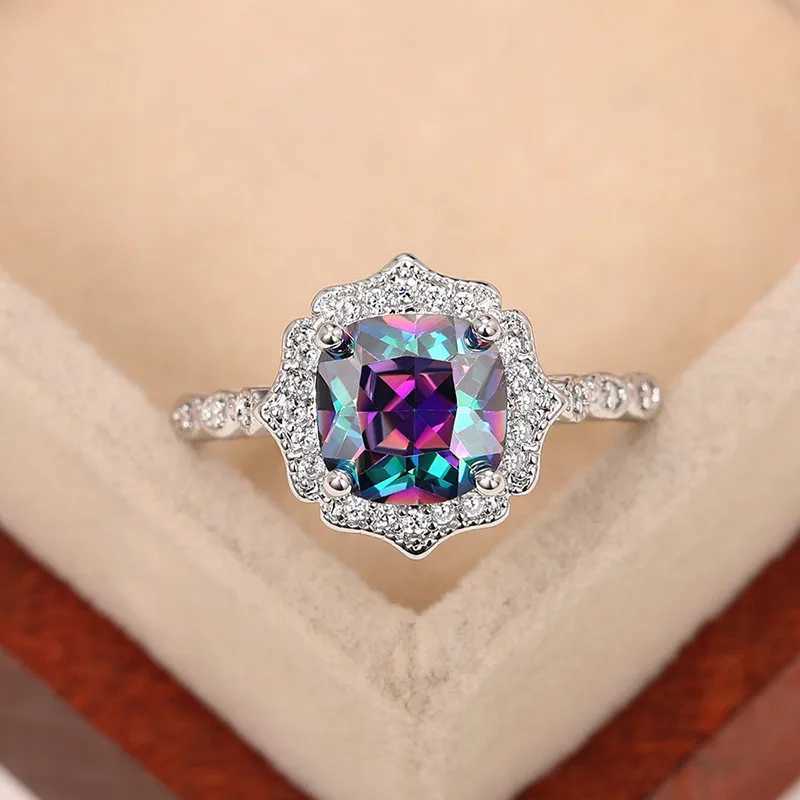 925 Sterling Silver Luxury Flower Ring Delicate Clear Rose Ring Pave Setting CZ for Women Fine Jewelry GiftXJ250514