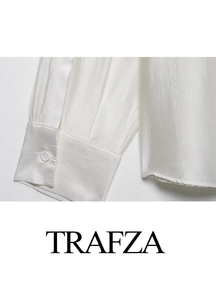 TRAFZA Women Fashion 2 Piece Set Long Sleeves Lapel Button y Pocket Decorate Casual Shirt TopChic Asymmetry Midi Skirt 250514