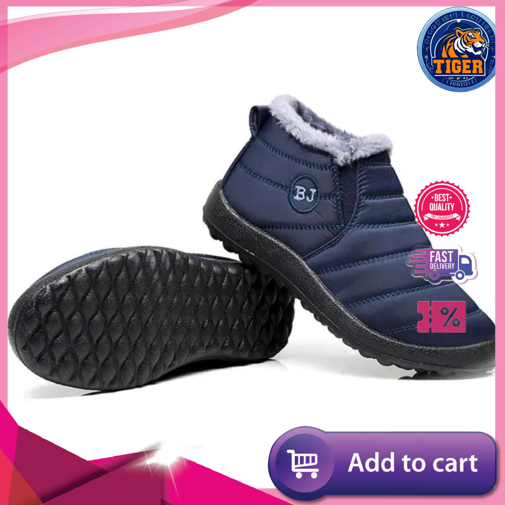 Ddmytiger Striped Autumn Winter Females Lightweight Shoes For Women Ankle Snow Botas Mujer Black Couple Waterproof Boots Plus Size S Wear Synonyms Out