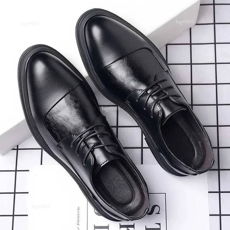Top quality Brand High Quality New Style Free Delivery Designer Black Leather Men Wed Dress Shoe Lace Up Casual Business Oxfords Point Toe Office Form
