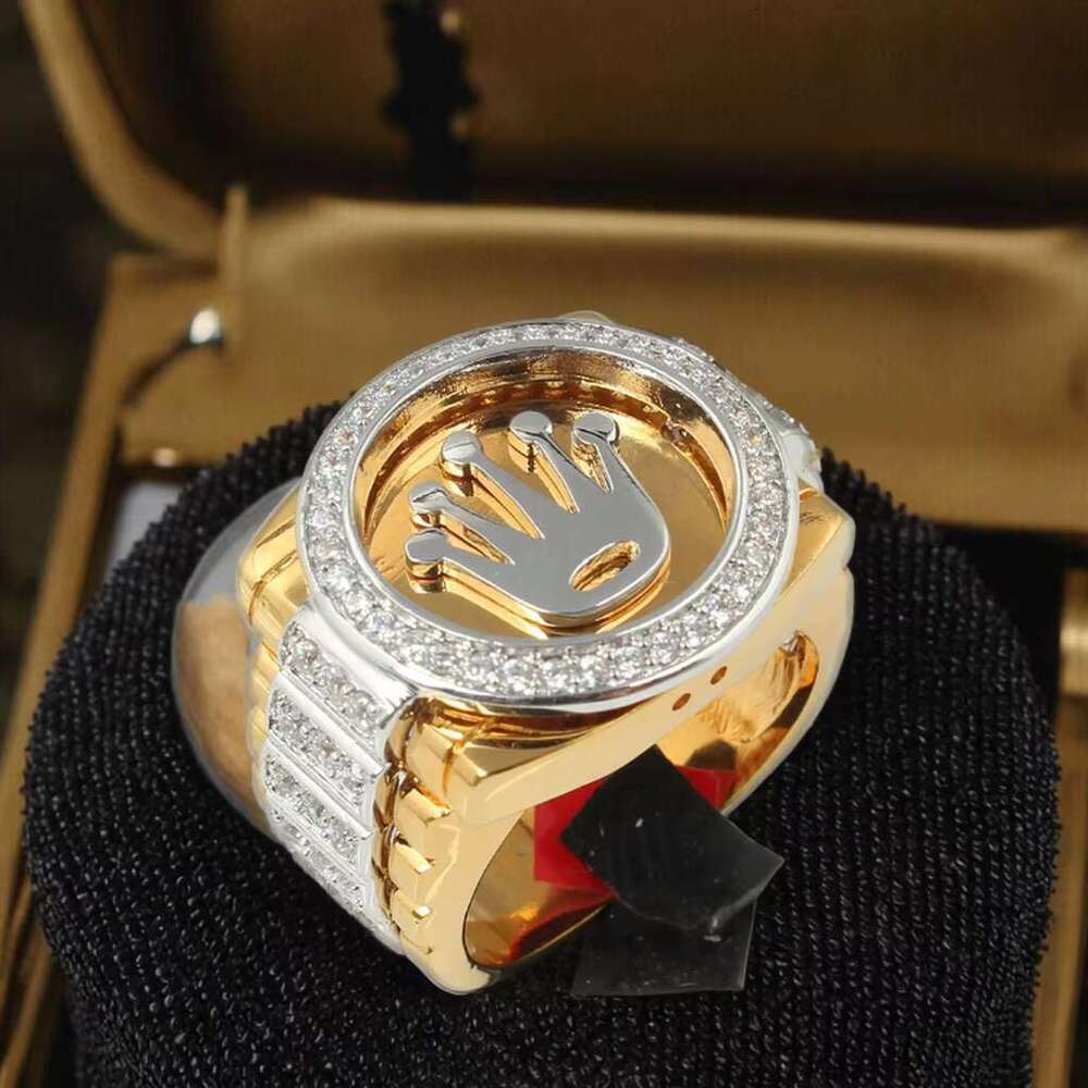 Silver solid color crown ring, gold plated zirconia pavement ring