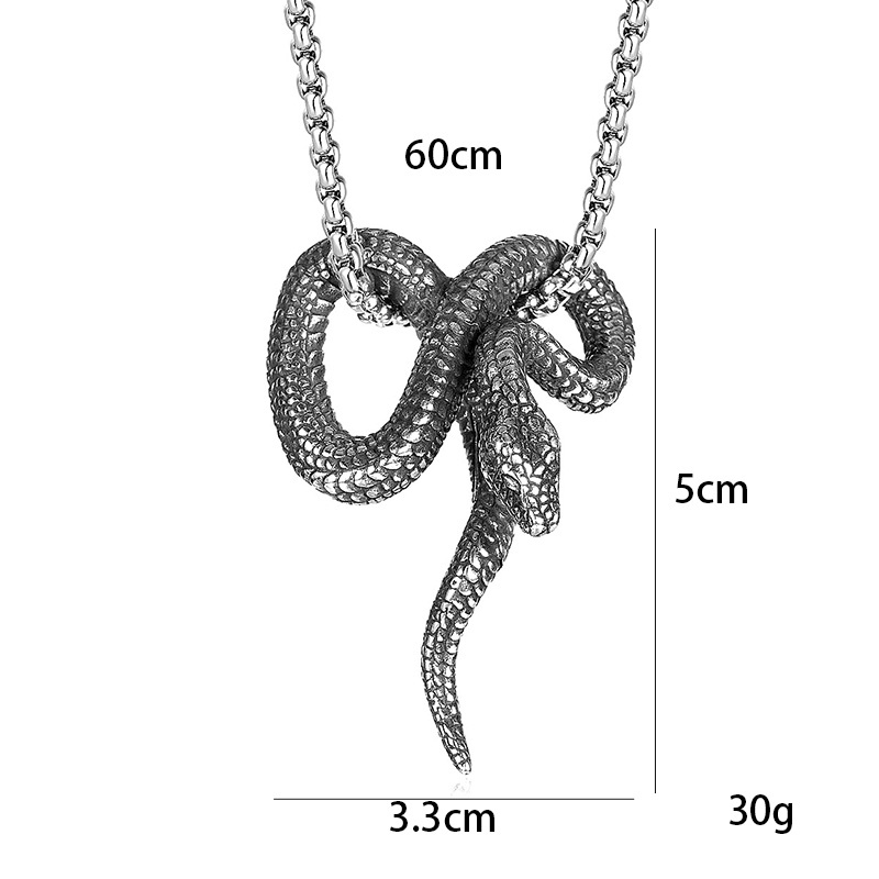 Serpentine necklace for both men and women, light luxury trend, niche hip-hop style design accessories, collarbone chain