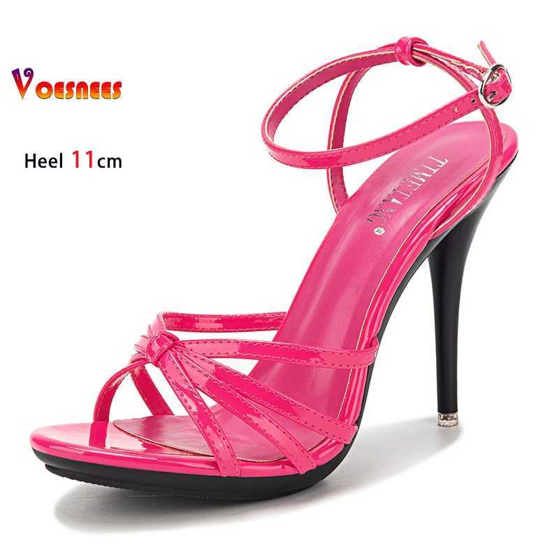 Sexy Female Sandals Women Stilettos 2025 Summer New Fashion 11cm Thin Heel Open Toe Slippers Red High Heels Sandals The Woman W250514