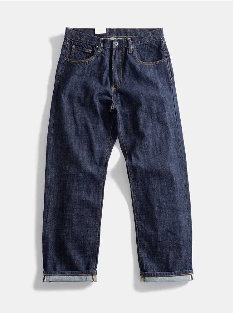 16oz Heavyweight Red Selvedge Denim Jeans for Men High Quty Loose Straight Pants One Wash Autumn Casual 100% Cotton Y2K 502 X250514