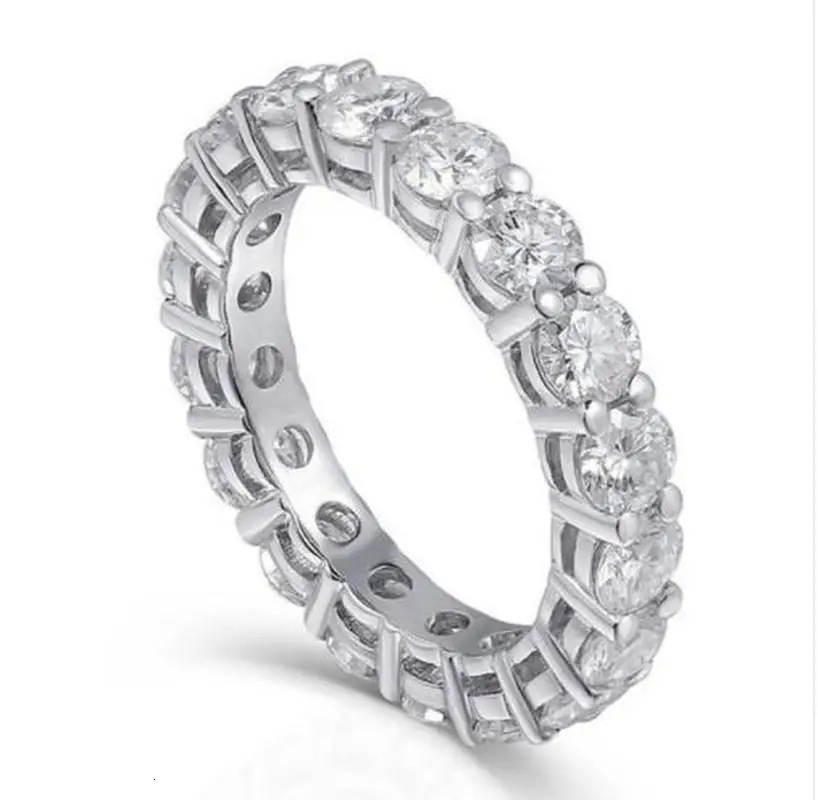Fine Engagement Promise Ring AA Zircon 925 Sterling Silver Statement Wedding Band Rings for women men Jewelry Gift 250509