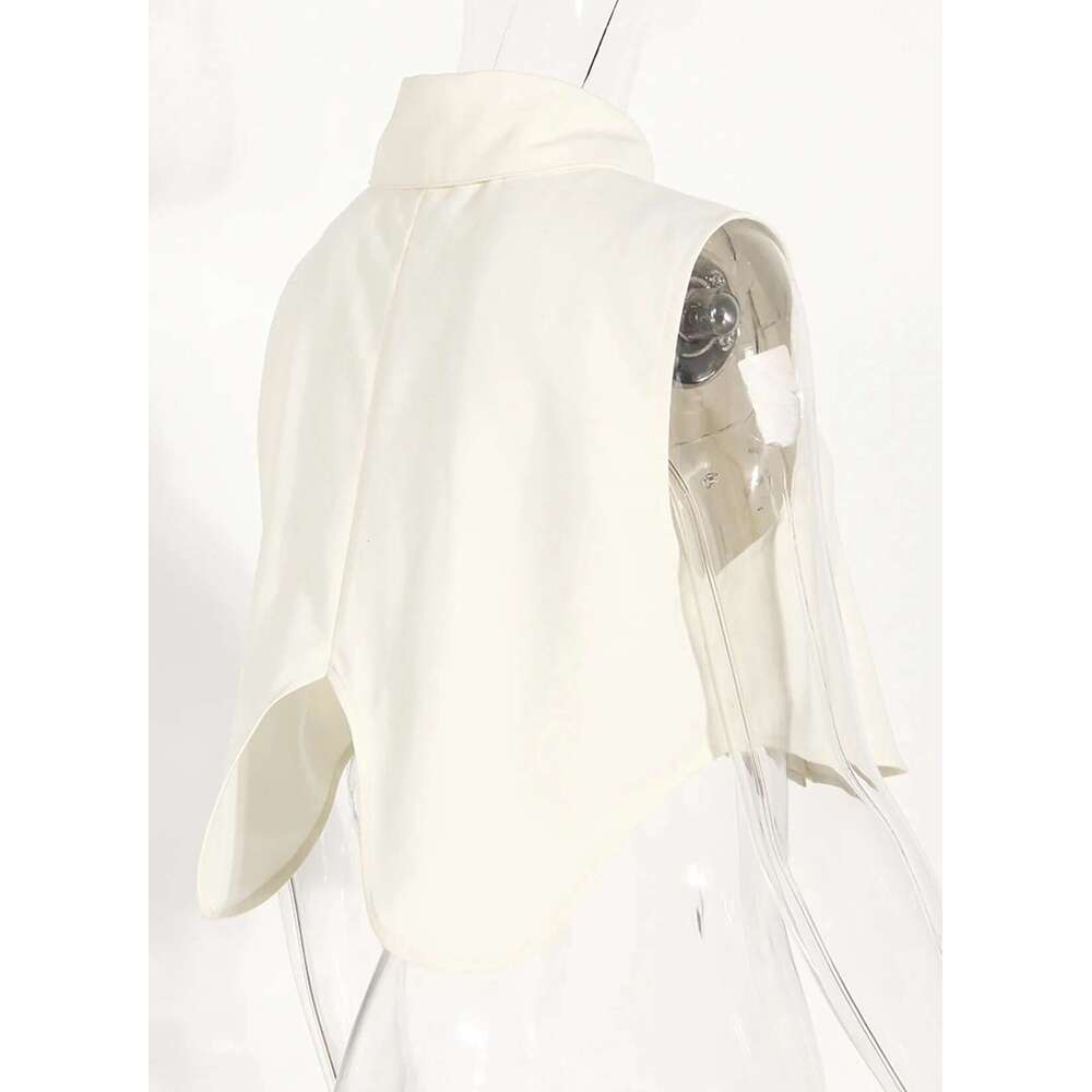 Getspring Women Blouse Sleeveless Single Breasted Short Ladies Shirt With Long Sleeve Shawl Two Piece Sets Fashion Female Tops