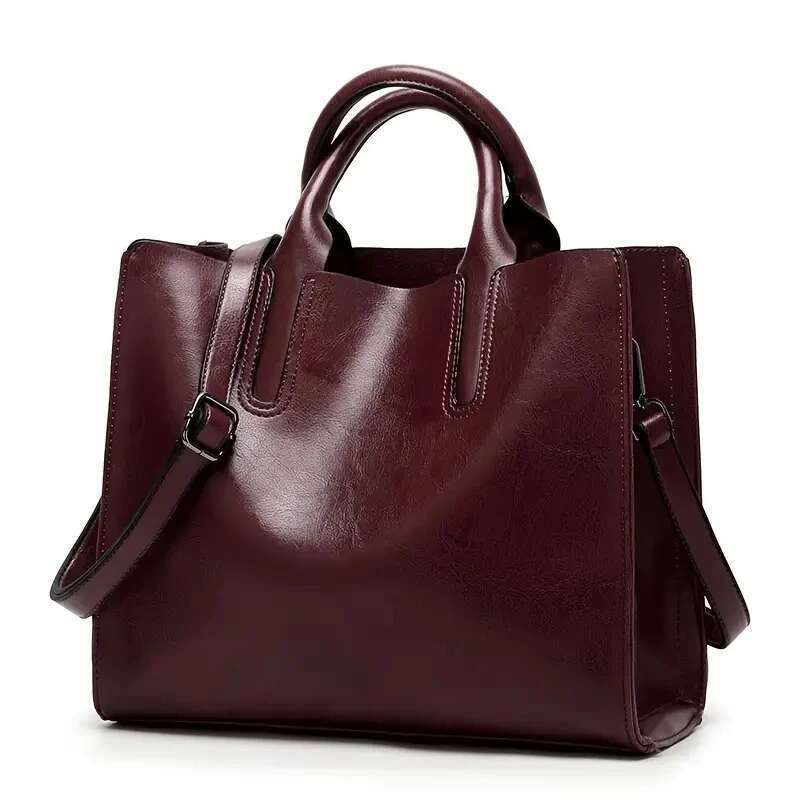 Women Handbags Tote Soft Pu Leather Retro Designer Large Capacity Casual Ladies Shoulder Crossbody Bag