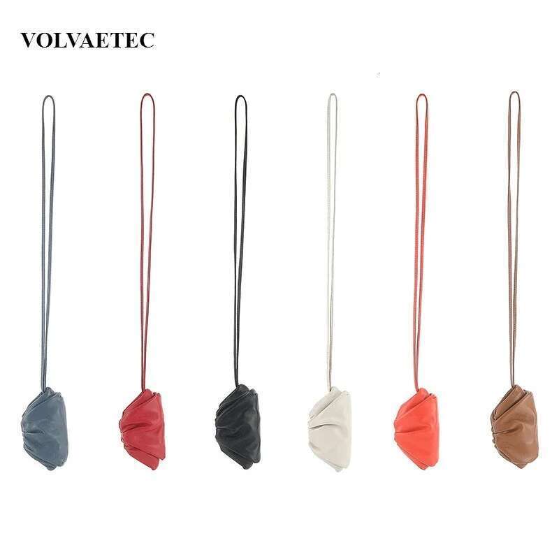 VOAETEC Ins Soft Waxy Mini 2025 Early Spring Sheepskin Gentle Advanced Feeling Wrinkled Cloud Neck Croissant Horn Change Bag