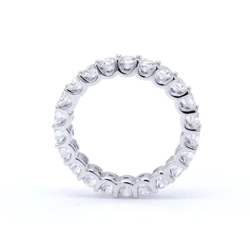 10k 14k Real Golds 3mm Eternity Band Ring Vvs Moissanite Wedding Ring