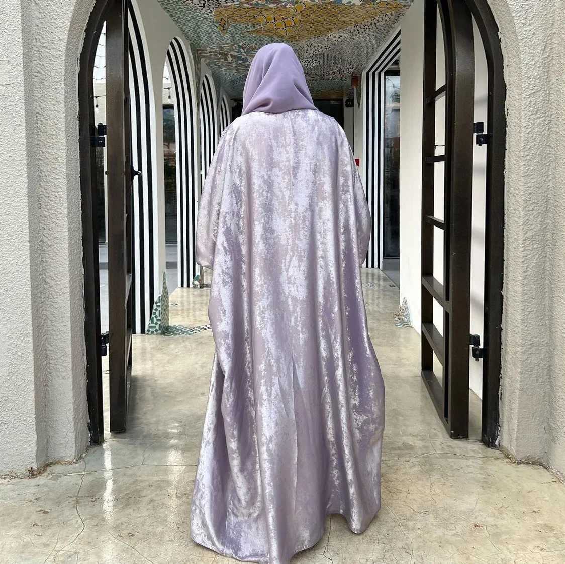 Satin Kimono Open Abayas for Women 2025 Ramadan Muslim Dress Turkey Kaftan Ka Caftan Marocain Abaya Dubai Luxury Jalabiya X250514