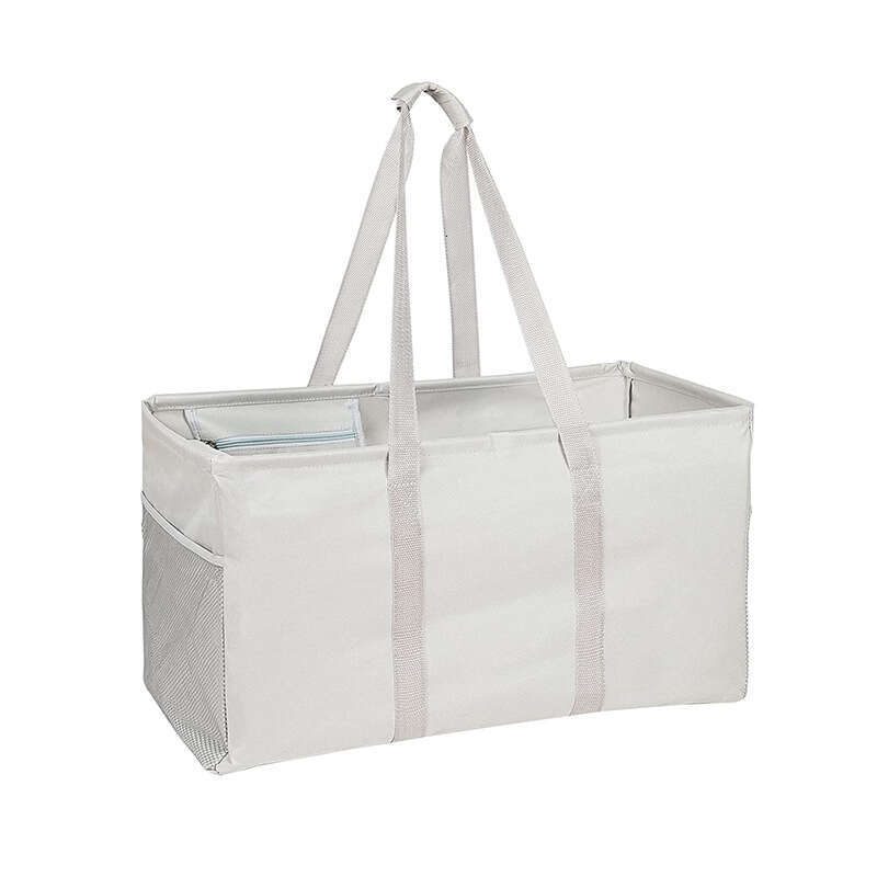 Oxford cloth picnic outdoor spring outing large capacity hand-held foldable storage supermarket shopping basket