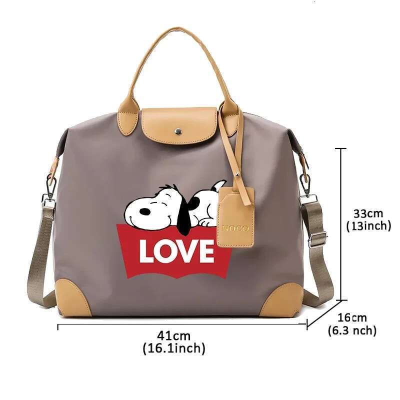 Snoopys Travel Bags For Women High Quality New Anime Large Handbag Fashion Ladies Shoulder Gym Yoga Sports Bag Birthday Gifts