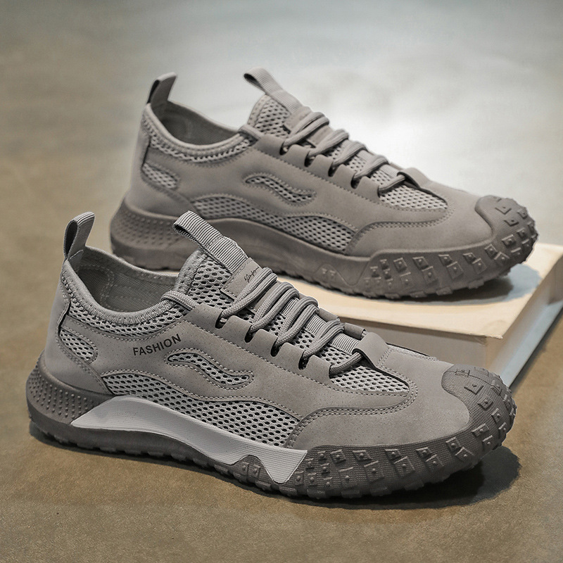 Labor Protection Men S Summer Breathable Perforated Mesh Sports Shoes Casual Shoes Anti Slip And Wear Resistant Casual Outdoor Work Board Shoes Ddmysa