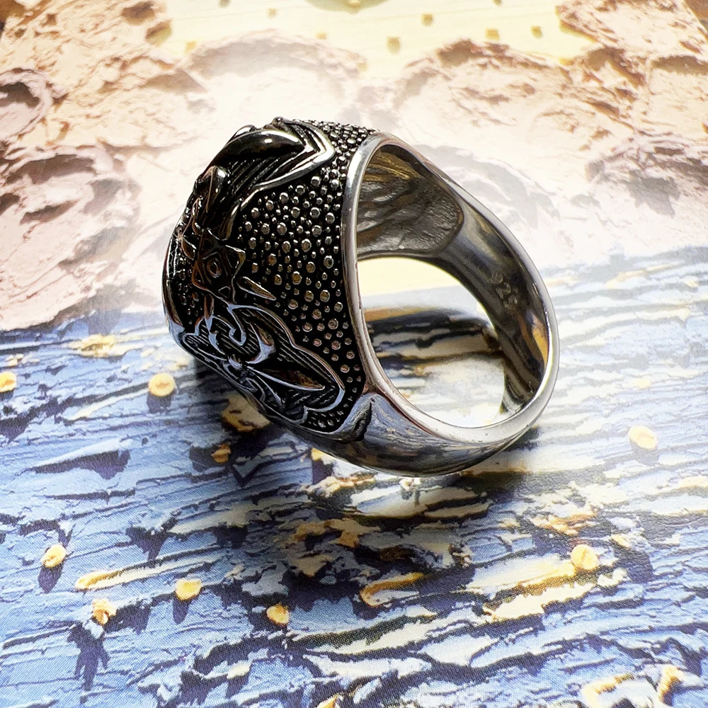 Blackened Lily Skull Ring Europe Style Vintage Jewelry Fine Jewerly Gift For Men Women In 925 Sterling Silver 250509