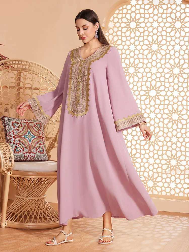 Women Muslim Fashion Loose Maxi Dress Dubai Kaftan Marocain Abaya Islamic Clothing Eid Mubarak Djellaba Arabic Robe Gown Abayas X250514
