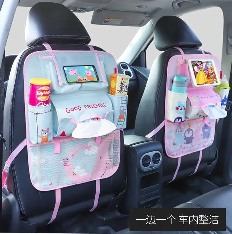 Cartoon Seat Back 3Rd Generation With Phone And Pad Bag Stowing Tidying Car Kids Toy Organizer